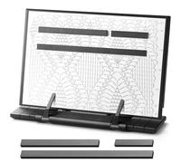 Flutesan Knitting Pattern Holder with 4 Replacement Magnets Knitting Chart Keeper Black Magnetic Cross Stitch Supplies and Accessories Cross Stitch Pattern Holder for Crochet (11.22 x 7.28 Inches)