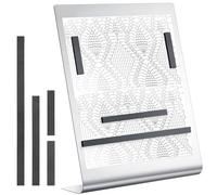 Flutesan Magnetic Knitting Pattern Holder 12 x 10 Inch Cross Stitch Knitting Chart Keeper with 4 Replacement Magnets Large Magnetic Bulletin Board for Crochet Display (Bracket Type)