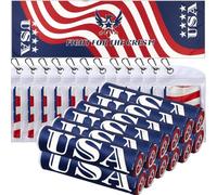 Flutesan National Flags Cooling Towels, 2/4/12 Pack Soccer Team Neck Ice Towels, 40"x12" Reusable Towel with Pouch & Clips, Instant Chill for Soccer Practice & Tournament(12 Pack,USA)