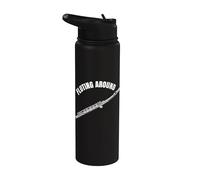 Fluting Around Flute Player Stainless Steel Insulated Water Bottle