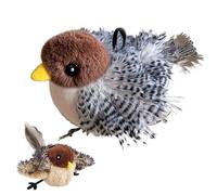 Flutter Bird Cat Toy, Flappy Bird - Cute Bird Toy with Beating Wings for Cats | Interactive Kitten Exercise Toy, Touch Activated Catnip Toy, Sandpiper