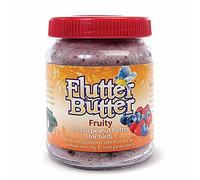Flutter Butter No-Salt Flavoured Peanut Butter Jars For Wild Garden Birds, 330g by Happy Beaks (Fruity)