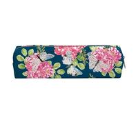 Flutter Pencil Case - Floral Butterfly Stationery Pouch for Pens & Pencils - Zip Pen Holder for School, Office & Desk Organisation