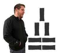 Flutterby Adults Weighted Zip-Up Hoodie Sweatshirt Black, Discreet Soothing Sensory & Calming Solution, Black, XL