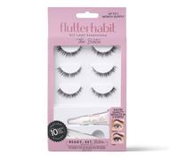 FlutterHabit Bestie Ready Set Starter Kit, DIY Eyelash Extensions, Lash Clusters for Women, Professional Quality Home Eyelash Extension Kit, Natural False Eyelashes, 3 Lash Sets, Lash Glue