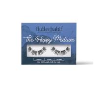 FlutterHabit Happy Eyelashes Medium 2 Sets of Wrist Eye Effect Eyelash Extensions Up to 10 Days Long Professional Lashes for a Natural Look