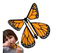 Fluttering Butterfly | Fairy Flying Toy - Rubber Band Powered Science Experiment Performance Props Classroom Reward for Children Birthday Party Wedding Book Greeting Cards