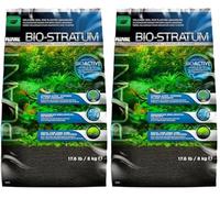 Fluval 12698 Natural Mineral-Rich Volcanic Soil Bio Stratum for Planted Tanks, 17.6 lbs. - Aquarium Substrate for Healthy Plant Development, Growth, and Color (Pack of 2)