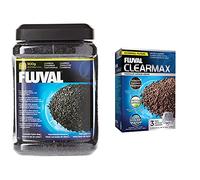 Fluval Carbon 800g complete with net bags & Clear Max Phosphate Remover 300g - 3 x 100g - treats 3 x 100L
