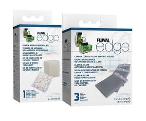 Fluval EDGE Aquarium Replacement Biomax Foam & Carbon Filter Kit Fish Tank Water