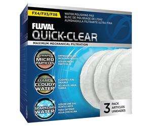 FLUVAL FX5 FX6 WATER FILTER POLISHING FLOSS PADS WHITE REPLACEMENT 3PK FISH TANK
