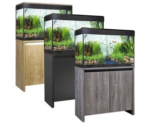 FLUVAL ROMA BT LED AQUARIUMS 90 125 200 240L OAK WALNUT BLACK CABINET FISH TANK