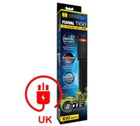 Fluval Aquarium Heater T100 Fully Electronic for Freshwater Aquariums up to 30 Gal. Clear