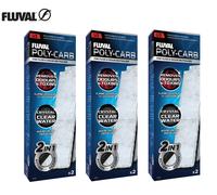 FLUVAL U3 POLY-CARB CARBON CARTRIDGE BUNDLE FISH AQUARIUM FILTER MEDIA 3 X 2 PCK