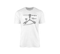 Flux Compession T-Shirt - Future Sci-Fi Capacitor Film Inspired Time Travel Gift Present 100% Combed Cotton High-Density Extreme Comfort (White, XL)