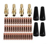 Flux Core Gasless Nozzle Tips Kit Efficiently Weld With The Complete 48 Piece Flux Core Gasless Nozzle Tip Kit Featuring Multiple Compatible Accessories For Various Machines