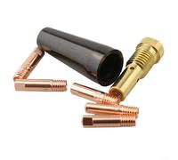 Flux Core Nozzle Kit 7-Piece Set Copper Contact Tips Gas Diffuser for Easy MIG 120 140 180 Welder MB 14AK Weld-Pak 100HD 125HD 140HD 180HD(0.9MM)