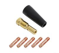 Flux Core Nozzle Kit 7-Piece Set Copper Contact Tips Gas Diffuser for Easy MIG 120 140 180 Welder MB 14AK Weld-Pak 100HD 125HD 140HD 180HD(1.0MM)