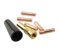 Flux Core Nozzle Kit 7-Piece Set Copper Contact Tips Gas Diffuser for Easy MIG 120 140 180 Welder MB 14AK Weld-Pak 100HD 125HD 140HD 180HD(0.8MM)