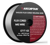 Flux Core Welding Wire, ARCCAPTAIN E71T-GS .030" 2-Pound Spool Gasless Carbon Steel Mig Welding Wire