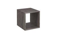 Flux modular storage single wooden cubby unit - grey oak