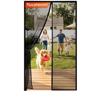 Flux Phenom Magnetic Fly Screen Door Strong Fiberglass - Heavy Duty Fine Mesh Door Fly Screen, Auto-Sealing with 52 Magnets, No Drill Installation, Pet & Kid Friendly Fly Screens for Doors, 90x210 cm