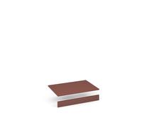 Flux top and plinth finishing panels for double locker units 800mm wide - rusty red