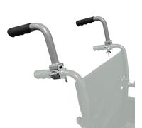 FLUX Troy Technologies Quick Clip Wheelchair Handle Extensions | Adds Height & Improves Steering & Control for Caregivers - Durable Design - No Tools Required - Universal Compatibility