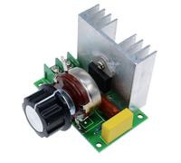 Fluxioxtna 220V 4000W Speed Controller SCR Dimmer Electric Electricity Regulator Speed Control Switcher with Aluminum Heat Sink Fan Lab Electricity