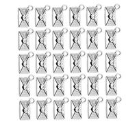 Fluxioxtna 30Pieces Antique Silver Love Letter Charm Components For Jewelry Making And Customizable Pendant Creation
