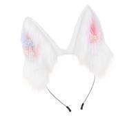 Fluxioxtna Ancient Design Plush Cats Ear Hairband With Buttefly Tassels For Roleplay Event Masquerades Party And Halloween Headwear Anime Enthusiast Hairband