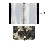 Fluxioxtna Circular Needle Organiser Bag with 12Pcs Removable Zippered PVC Binder Pocket Portable Knitting Needle Case for Sewing Needle Pouches