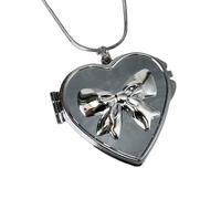 Fluxioxtna Delicate Heart And Bowknot Necklace Stylish Heart And Bowknot Necklace Jewelry Adds A Touch Of Romance To Any Outfit