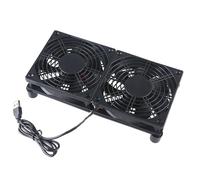 Fluxioxtna Double 120mm Oil Bearing USB Fan 1400rpm Speed 45CFM For Routers Set Top Boxes And Gaming Consoles