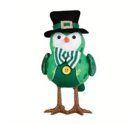 Fluxioxtna Ireland Patricks Day Bird Ireland Patrick Glowing Plush Toy For Irish Day Party Bird Glowing Plush Toy Decorations