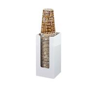Fluxioxtna Multiple Size Cup Dispenser Acrylic Storage Holder Compact Design Access for Water Coolers Spaces Space Saving Paper Cup Storage Rack