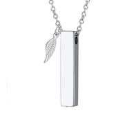 Fluxioxtna Pet Cremation Urn Pendants Angelic Wing Urn Locket Necklace Ashes Container Holder Necklace Memory Jewelry Container Memory Jewelry