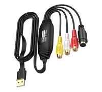 Fluxioxtna Portable USB 2.0 Video Adapter Cord Wire Line Acquisition Card For And Streaming On Notebook Computer
