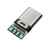 Fluxioxtna Speed Data Transfer Type C Connector Socket with Soldered Wire Structure Minimizing Signals Loss for Video Editing Tasks Metal Socket