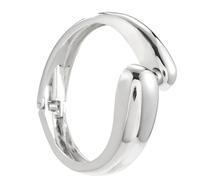 Fluxioxtna Unique Teardrop Open Bangle Polished Finish Wristband Jewelry For Daily Outfits Lightweight And Comfortable
