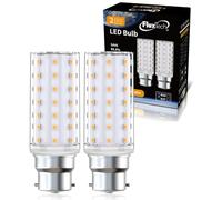 FluxTech B22 LED Bulbs Warm White 2700K, 5W Equivalent 75W 80W Incandescent, 925LM, Non-Dimmable Large Bayonet Fitting BC LED Corn Light Bulbs for Home Ceiling Lighting, AC 220-240V, 2 Pack