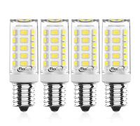 FluxTech E14 LED Light Bulb Cool White 6000K, 4W 550LM (40W 50W Equivalent), Flicker-Free Small Screw Lamps SES Bulbs for Home Cooker Hood/Fridge/Night Light, Non-dimmable 4 Pack