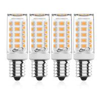 FluxTech E14 LED Light Bulb Warm White 2700K, 4W 550LM (40W 50W Equivalent), Flicker-Free Small Screw Lamps SES Bulbs for Home Cooker Hood/Fridge/Night Light, Non-dimmable 4 Pack