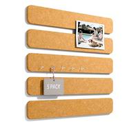 Fluxynara 33x5cm Strip Cork Board Alternative 5-Pack, Sunset Yellow