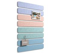 Fluxynara 33x5cm Strip Cork Board Alternative 8-Pack, Coastal Haze