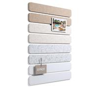 Fluxynara 33x5cm Strip Cork Board Alternative 8-Pack, Stone Beige
