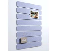Fluxynara Cork Board Alternative Felt Strip Board 5-Pack 33x5 cm, Office Pin Board with 50 Push Pins, Adhesive Install for Bedroom Door & Home Office (Soft Periwinkle)