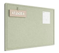 Fluxynara Large Bulletin Board, 120 x 90cm Cork Board Alternative with 24 Safe Removable Adhesive Tabs, Foldable Felt Pin Board for Home Office, Classroom, Bedroom,Entryway for Walls- Sage