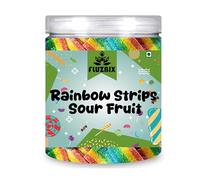 FLUZBIX All Natural Rainbow Strips Sour Fruit Pack of 1 (10.58 Ounce / 300 Gram)