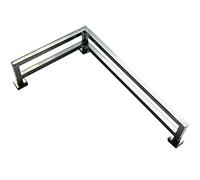 FLVFF Fingerboard Rails Metal L Solid Steel Grind Rails Ramp and Skate Parks (LR) (Silver)